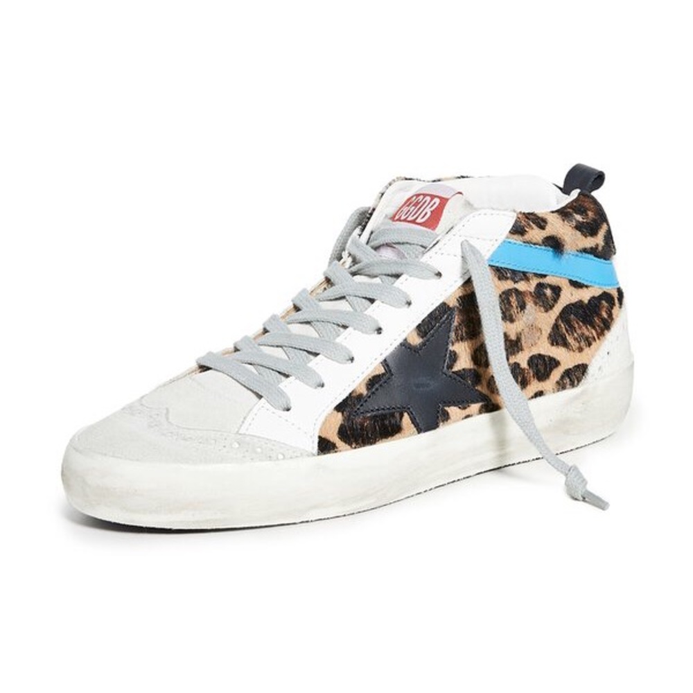 Golden Goose Leopard Pony Hair Mid Stars (Size 35) - Picture 8 of 10